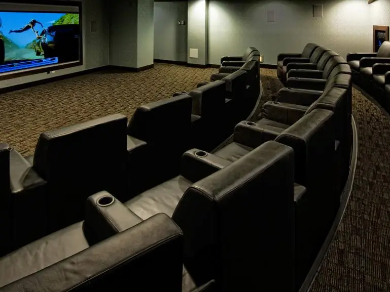 The private 30-seat movie theatre